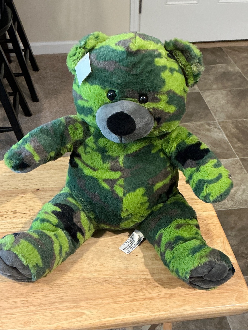 2019 The Bear Factory Camo Plush 12” Sitting Bear No Issues